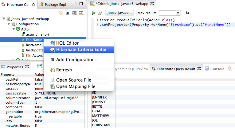 features hibernate criteria editor