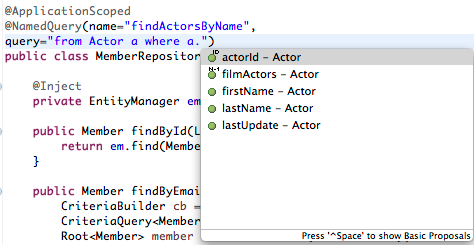 features hibernate java hql editor